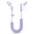 Purple USB-C and Lightning Cable 2-in-1, 3-FT iPhone 17 16 15 Car Charger Cord, 60W Fast Charging Cable for iPhone, Samsung Galaxy Supports Apple CarPlay & Android Auto