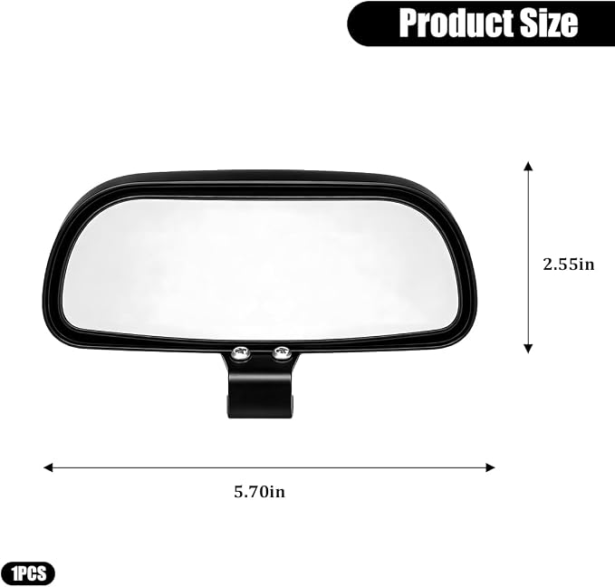 Car Blind Spot Mirror, Adjustable HD Clear Glass Convex Rectangle Side Rear View Mirror, Wide Angle Auto Blindspot Rearview Accessories for Driving Safe, Universal for SUV Van Truck (Black)