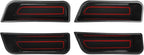 4PCS Door Side Storage Box for Ford Fusion 2013 2014 2015 2016 2017 2018 2019 2020 Front and Rear Accessories Phone Holder Door Grab Handle Pocket Storage Organizer ABS Plastic, Red Mat