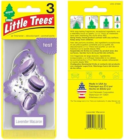 Car Air Freshener | Hanging Tree Provides Long Lasting Scent for Auto and Home | 24 Air Fresheners |Lavender Macaron