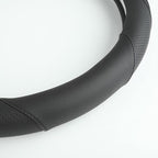 Car Steering Wheel Cover, Leather Steering Wheel Cover Black Universal 14.5-15 Inch Microfiber Leather Anti-Slip Breathable Auto Steering Wheel Covers Accessories for Men Women