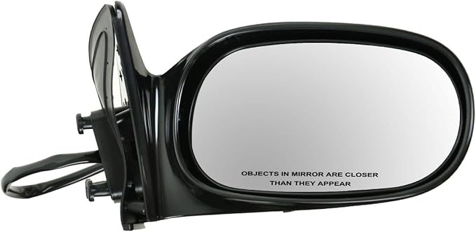 Driver and Passenger Side Mirror Assembly Set Power Paint to Match Smooth Black Compatible with 1998-2002 Toyota Corolla LE