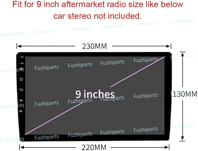 9'' Car Dash Radio Stereo Frame Fascia Bezel for Honda Acura MDX 2007-2013 Mount Trim Panel