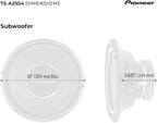 A-Series TS-A25S4 10” Subwoofer – 1300W Max, Sealed or Ported Enclosure Compatible, Strong Bass