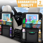 Kick Mats Back Seat Protector, Waterproof Oxford Seat Back Protector, Car Seat Back Protector for Kids, Back of Seat Protector for Kids Feet Car Seat (Black C -1pc)