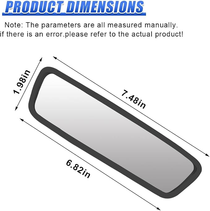 YoRise Car Rear View Mirror Protector Frame, Rearview Edge Cover (Black) | Car Rearview Mirror Cover, Car Mirror Decoration Protector Accessories for Most Cars