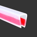 Clear Rubber Edge Trim, Self-Adhesive Rubber Edge Trim, Edge Protector for Sheet Metal, Glasses or Flexi Glasses, Silicone Rubber Material, Transparent Color, Fit 5/16"(8mm), U Channel Edge Guard