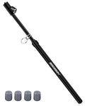 Heavy Duty Tire Pressure Gauge, 13.5" Dual Head Semi Air Gauge 20-220PSI/2-15Bar for Car, Motor, RV & Truck, Stainless Steel, Accurate & Durable for Tire Pressure Check, Black Pencil Gauges