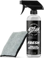 Ethos FRESH - All Purpose Interior Cleaner Car Detailing Kit, Detailing Spray - Car Interior Detailing - Interior Cleaner for Cars, Trucks, SUVs, Jeeps, Motorcycles, RVs & More (16oz FRESH & Scrubber)