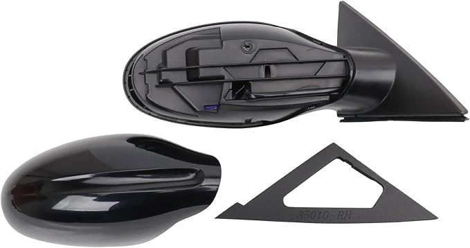 Passenger Side Mirror Assembly Electric Adjustment Non-Heated No Memory Black Compatible with 2002-2004 Nissan Altima S SE SL