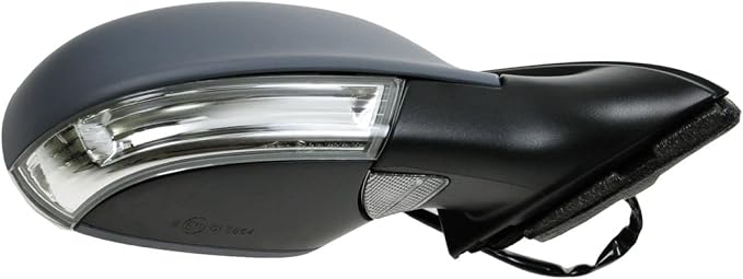 Passenger Side Mirror Assembly Electric Adjustment Heated No Memory Black Compatible with 2005-2010 Volkswagen Jetta VW1321122