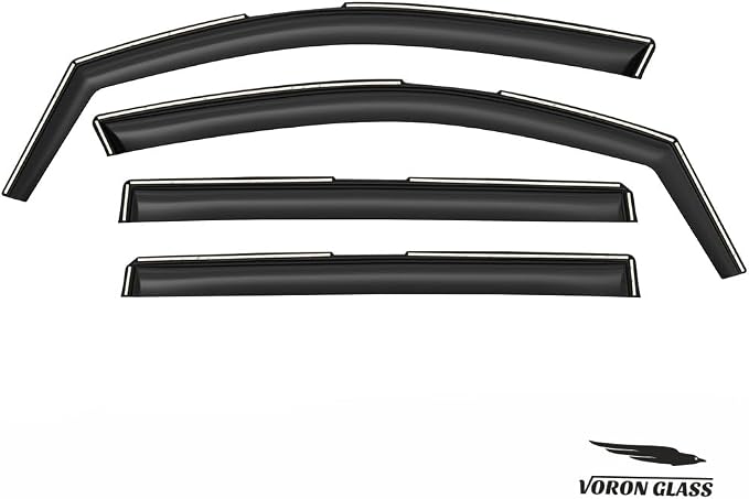 Voron Glass in-Channel Extra Durable Rain Guards for Subaru Ascent 2019-2026, Window Deflectors, Vent Window Visors, 4 Pieces - 201236