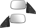 2 Piece Driver and Passenger Side Mirror Assembly Set Manual Adjustment No Heat No Memory Stainless Steel Compatible with 1988-1999 Chevy GMC C/K1500 1988-2000 C/K2500 C/K3500 1992-1999 Suburban