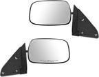 2 Piece Driver and Passenger Side Mirror Assembly Set Manual Adjustment No Heat No Memory Stainless Steel Compatible with 1988-1999 Chevy GMC C/K1500 1988-2000 C/K2500 C/K3500 1992-1999 Suburban