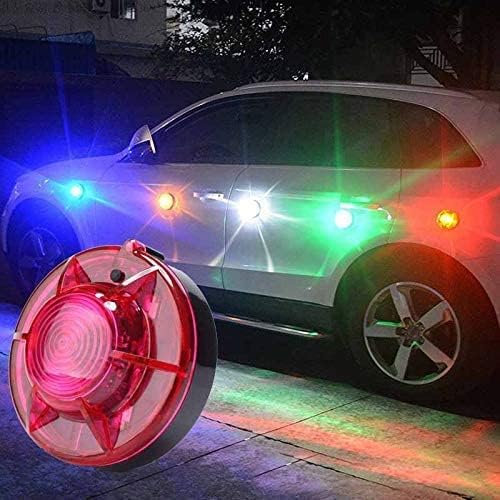 Emergency Strobe Lights,Roadside Safety Beacon LED Road Flares Flashing Warning Light with Strong Magnetic Base for Car Truck Boats(Blue)