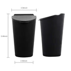 Silicone Trash Can with Lid - Car Cup Holder Trash Bin for Auto, Home, Office (Black)
