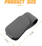 Sunglasses Holders for Car Sun Visor, Leather Eyeglasses Hanger Mounter, Magnetic Glasses Holder and Ticket Card Clip, Auto Interior Accessories Universal for SUV Pickup Truck