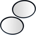 Mirror Set Heated Stainless Steel 8.5 Inch Round Convex Offset Stud with Bracket Driver and Passenger Side for 1980-1999 Ford F-800 1960-1980 Chevrolet C60 1997-2009 GMC T7500 2011-2018 Ram 5500