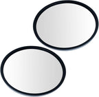 Mirror Set Heated Stainless Steel 8.5 Inch Round Convex Offset Stud with Bracket Driver and Passenger Side for 1980-1999 Ford F-800 1960-1980 Chevrolet C60 1997-2009 GMC T7500 2011-2018 Ram 5500