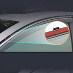 4pcs JDM Vent Window Visors Compatible with Civic Hatchback 2017-2021 Only,Outside Mount Style Sun Rain Guard,Smoke Tint with Chrome Trim