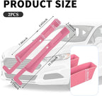 2PCS New Car Seat Gap Filler with 2 Storage Areas,Stylish Car Seat Gap Storage for Stabilizing Phone,Keys Wallet,Universal Car Seat Gap Filler Organizer (Carbon Pink)