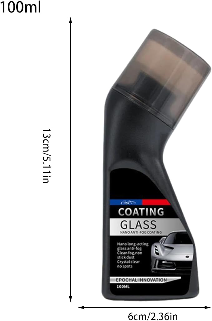 Glass Coating Windshield 100ml – Sponge Brush Cleaner Anti, Fog Glasses Clear Vision, Cleaning Window Shower Door Mirror | Windshield - 100ml Sponge Brush Cleaner Anti Fog Coating For Glasses - For