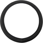 Elastic Stretch Steering Wheel Cover, Universal 15 Inch Automotive Steering Wheel Cover, Microfiber Breathable Ice Silk, Anti-Slip, Odorless, Easy Carry,Warm in Winter and Cool in Summer (Black)