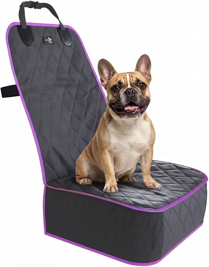 Dog Car Seat Cover, Waterproof Front Seat Protector for SUV Truck Sedan, Pet Safety Travel Comfort System with Universal Fit, Pink