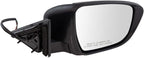 Passenger Side Mirror Assembly Electric Adjustment Non-Heated No Memory Black Compatible with 2014-2017 Nissan Rogue with Turn Signal NI1321254