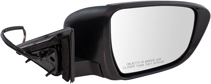 Passenger Side Mirror Assembly Electric Adjustment Non-Heated No Memory Black Compatible with 2014-2017 Nissan Rogue with Turn Signal NI1321254