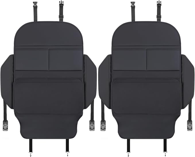 Seat Back Protector,Shields Seat Backs From Kicks and Adds Storage | kick mats back seat protector easy to install and clean, well-crafted, sturdy, durable and stylish.2 Pack