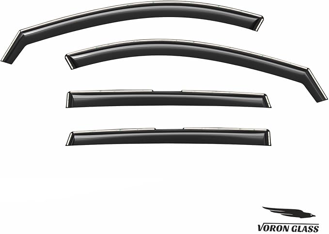 Voron Glass in-Channel Extra Durable Rain Guards for Mazda CX-90 2024-2026, Window Deflectors, Vent Window Visors, 4 Pieces - 200923