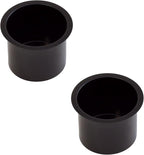 GSE Games & Sports Expert Jumbo Aluminum Cup Holder, Drop-in Cup Holder for Casino Poker Tables, Work Desks, Boats, RVs, Cars & Trucks (Black, 2-Pack)
