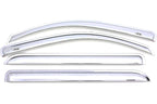 Auto Ventshade [AVS] Outside Mount Rain Guards For 2019-2026 Chevrolet Silverado, GMC Sierra 1500, 20-25 Silv./Sierra 2500HD/3500HD, CREW CAB ONLY | Window Vent Visors, 4 pcs. - Chrome | 684805