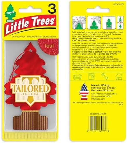 Car Air Freshener | Hanging Tree Provides Long Lasting Scent for Auto and Home | Tailored for Him, 24 Air Fresheners