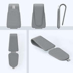 Sunglass Holder for Car Visor, Gray, 2 Packs | Suede Cloth, Magnetic, Organizer for Car Accessories
