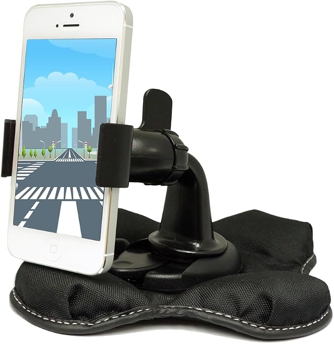 "Claw-X" NonSlip Universal Smartphone Beanbag Friction Dashboard Mount | compatible with iPhone 17 16 15 Pro MAX Air Galaxy S26 S25 Ultra Pixel 10 9 (All smartphones up to 4 inch wide)