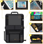 Kick Mats Back Seat Protector, Waterproof Oxford Seat Back Protector, Car Seat Back Protector for Kids, Back of Seat Protector for Kids Feet Car Seat (Black C -1pc)