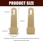 Car Seat Headrest Hooks, Purse Hook for Car, Automotive Headrest Handbags Holder, Auto Accessories Leather Seatback Organizer Hanger for Hanging Purses Bags Coats (Beige, 1PCS)