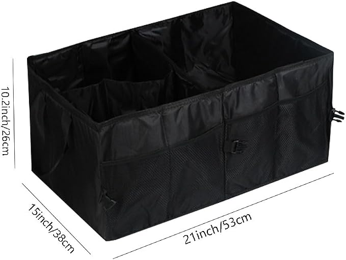 Trunk Organizer Car Basket for Car SUV Sedan Home Groceries | Trunk Storage Tote Organizer Small Collapsible Bins for Family House Groceries Snack Cleaning Tools First Aid Kit