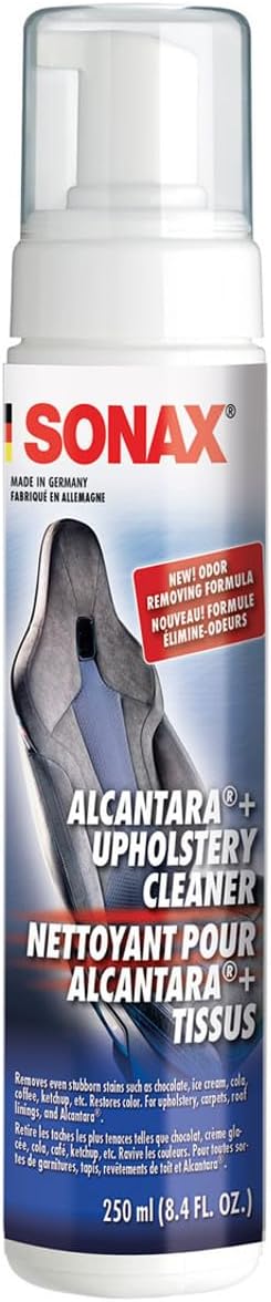 Upholstery & Alcantara Cleaner Foam | Interior Cleaner for Synthetic Suede, Fabric Seats, Carpet, Door Panels, Headliners & Trim | Removes Dirt, Oils, Stains & Grime Build-Up | 8.45 oz | 250 ml