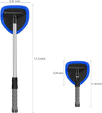 Windshield Cleaning Tool, Car Window Cleaner Windshield Cleaner with 4 Reusable and Washable Microfiber Pads and Extendable Handle Auto Inside Glass Wiper Kit