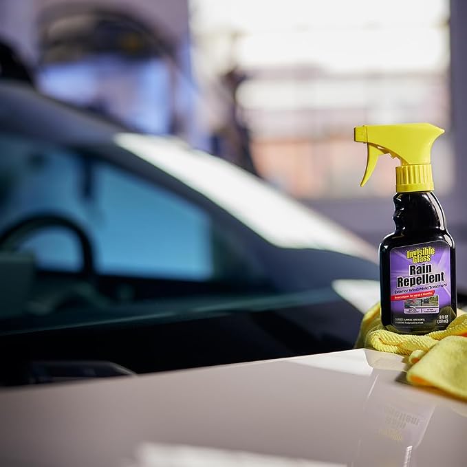 92482 Premium Rain Repellent for Exterior Window Treatment for Automotive Glass and Windshields to Protect Against Rain, Snow, and Sleet, 8 Fl Oz, Pack of 1
