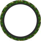 Elastic Cute Tree Frog Green Car Steering Wheel Cover Protector Upgrade Thicken,Durable Soft Car Accessories for Diverse Cars Truck SUV for Men Women Universal 15 Inch