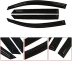 Tape-On Windows Visor 4-Piece for 2016-2021 Hyundai Tucson Rain Guards Shield Shade Smoke 94457