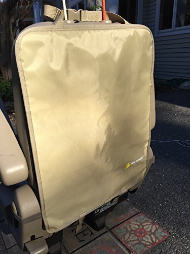 Luxury Clean-Edge Kick Mat - Seat Back Protector and Seat Cover with Invisible Strap and Stiff Edging (1 Mat)