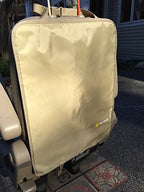 Luxury Clean-Edge Kick Mat - Seat Back Protector and Seat Cover with Invisible Strap and Stiff Edging (1 Mat)