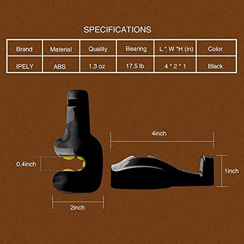 Universal Car Vehicle Back Seat Headrest Hanger Holder Hook for Bag Purse Cloth Grocery (Black -Set of 2)