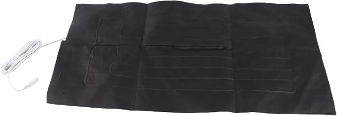 Electric Heating Pad, 60x30cm Electric Heat Cushion with 5521 Female Connector, DC 12V 30W Seat Heating, Ideal for Home Sleeping, Back, Neck & Shoulder, Polyester, Cotton
