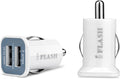 Dual USB Car Lighter Charger Adapter with 3A Output - fast Heavy Duty Ouput - Support Apple iPad Pro / Air 2 / mini 2/3/4 iPhone X / 8 Plus / 7 / 6S Plus / 6 / SE /5S (White)